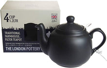 画像をギャラリービューアに読み込む, ロンドンポタリー (London Pottery) ファームハウス ティーポット マットブラック 4cup