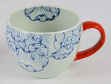 画像をギャラリービューアに読み込む, 有田焼 賞美堂本店 染付縁花弁紋 スープマグ 赤 S-1505 伝統工芸 日本