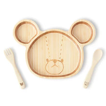 画像をギャラリービューアに読み込む, FUNFAM くまのがっこう ジャッキー ランチマグセット 竹製食器