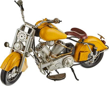 画像をギャラリービューアに読み込む, 東洋石創 ブリキの置物(motorcycle yellow) 27104