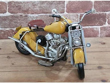 画像をギャラリービューアに読み込む, 東洋石創 ブリキの置物(motorcycle yellow) 27104