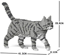画像をギャラリービューアに読み込む, 【JEKCA】 ジェッカ ブロック (トラ猫 ライトグレー 03S-M03) 立体パズル 大人向け ブロック玩具