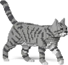 画像をギャラリービューアに読み込む, 【JEKCA】 ジェッカ ブロック (トラ猫 ライトグレー 03S-M03) 立体パズル 大人向け ブロック玩具