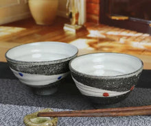 画像をギャラリービューアに読み込む, 信楽焼 夫婦茶碗 飯椀【天の川(青・赤)セット茶碗w910-01_910-02 】