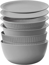 画像をギャラリービューアに読み込む, ライクイット (like-it) ざる ボウル 電子レンジ対応 Colander&Bowl 米とぎにも使える ザルとボール 6点セット 日本製 水切り 湯切り可能 耐熱ボウル