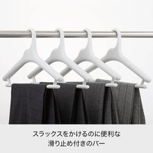 画像をギャラリービューアに読み込む, ライクイット (like-it) 横幅:約42cm ジャケット シャツ 型崩れしない メンズ ハンガー 3P ホワイト 日本製 MID-M3P