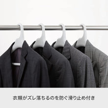 画像をギャラリービューアに読み込む, ライクイット (like-it) 横幅:約42cm ジャケット シャツ 型崩れしない メンズ ハンガー 3P ホワイト 日本製 MID-M3P