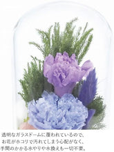 画像をギャラリービューアに読み込む, プリザーブドフラワー仏花 お供え花 お仏壇用 ガラスドームアレンジメント