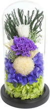 画像をギャラリービューアに読み込む, プリザーブドフラワー仏花 お供え花 お仏壇用 ガラスドームアレンジメント 紗和(さわ)
