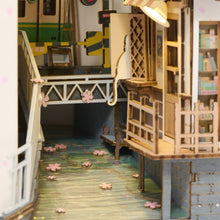 画像をギャラリービューアに読み込む, 【ROBOTIME】DIY ウッドパズル キット LEDライト付き TGB01:桜さく駅