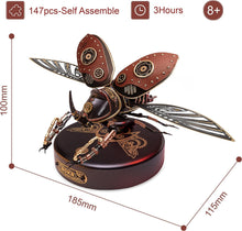 画像をギャラリービューアに読み込む, 【ROBOTIME】立体 パズル 3D メタル DIY金属昆虫モデル MI01 カブトムシ