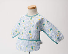 画像をギャラリービューアに読み込む, MOOMIN BABY ムーミンベビー お食事長袖ビブ エプロン モミ/グリーン