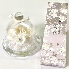 画像をギャラリービューアに読み込む, 【NICHIFLRO】ニチフロ プリザーブドフラワー お線香 お香セット お供え お悔やみ お盆 お彼岸 長持ち 枯れない花 日本製 ガラスドームミニ ( 宇野千代 )