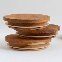 画像をギャラリービューアに読み込む, LOLO SALIU 保存容器 キャニスターセット 日本製 陶器 磁器 チーク 蓋つき