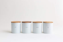 画像をギャラリービューアに読み込む, LOLO SALIU 保存容器 キャニスターセット 日本製 陶器 磁器 チーク 蓋つき