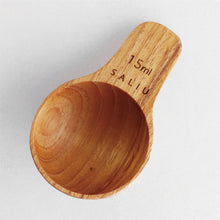 画像をギャラリービューアに読み込む, LOLO 大さじ 小さじ スプーン 木製 計量スプーン 一体型 茶さじ コーヒー メジャー 短い おおさじこさじ 一本 チーク