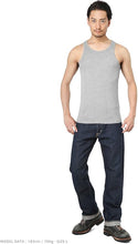 画像をギャラリービューアに読み込む, MILLER ミラー 110C パネルリブ タンクトップ ノースリーブ 綿100 パネルリブ シンプル トップス インナー ストリート系 アメカジ ファッション ( WHITE + GRAY ) 2枚セット