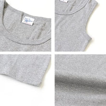 画像をギャラリービューアに読み込む, MILLER ミラー 110C パネルリブ タンクトップ ノースリーブ 綿100 パネルリブ シンプル トップス インナー ストリート系 アメカジ ファッション