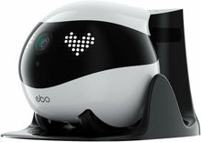 画像をギャラリービューアに読み込む, EBOAir2 ホワイト ペットカメラ お友達ロボット スマートペットロボット 見守りカメラ 声掛けマイク 屋内 家庭用カメラ 見守りカメラ こども お子様 介護 お年寄り WiFi 遠隔操作 双方向音声通話 リアルタイム 猫 犬