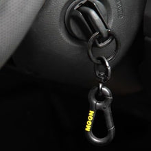 画像をギャラリービューアに読み込む, MOONEYES ムーンアイズ MOON W カラビナ キーホルダー MOON Double Carabiner key Holder クロームメッキ MKR-133 CHME