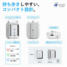 画像をギャラリービューアに読み込む, AIR MONSTER エアーモンスター 空気清浄機 PM2.5 ウイルス 細菌 埃 マイナスイオン 首掛け USB充電