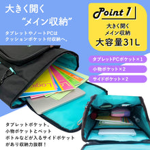 画像をギャラリービューアに読み込む, HeM Robin ヘム ボックス リュック 31L 大容量 ロビン 高校生 中学生 バックパック 女子高生 女子中学生 撥水 レディース 通学 B4 A4 仕分けポケット 整理整頓 タブレット専用収納 ノートPC