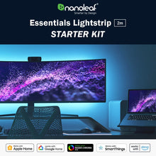 画像をギャラリービューアに読み込む, Nanoleaf ナノリーフ Essentials Lightstrip エッセンシャル ライトストリップ 2m スターターパック スマートライト ゲーミングライト LEDライト 1680万色 RGBCWマルチカラー