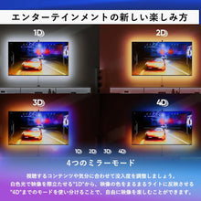 画像をギャラリービューアに読み込む, Nanoleaf ナノリーフ 4D Screen Mirror + Lightstrip Kit 4D スクリーンミラー+ライトストリップパック LEDライト 1680万色 RGBCWマルチカラー