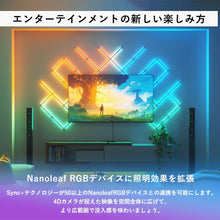 画像をギャラリービューアに読み込む, Nanoleaf ナノリーフ 4D Screen Mirror + Lightstrip Kit 4D スクリーンミラー+ライトストリップパック LEDライト 1680万色 RGBCWマルチカラー