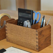 画像をギャラリービューアに読み込む, オークヴィレッジ 木製 多用途ペン立て 01060-10