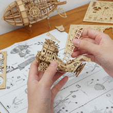 画像をギャラリービューアに読み込む, 【ROBOTIME】立体パズル 木製パズル  組み立てキット TG407：エアシップ
