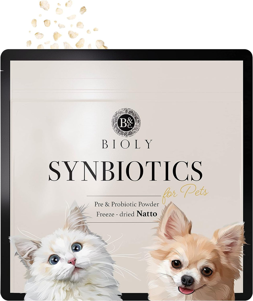 BIOLY 犬猫おやつふりかけ サプリメント 40g 腸活 日本製 ペットの腸活ふりかけ ドライ納豆 納豆菌 乳酸菌 芋パウダー 無添加 食物繊維