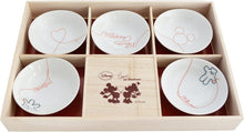 画像をギャラリービューアに読み込む, ディズニー 食器 ミッキー&amp;ミニー 「 Love of Destiny 赤い糸 」 木製ギフト箱入 食器セット 小鉢 セット プレゼント 新居祝い 引っ越し祝い 結婚祝い ギフト
