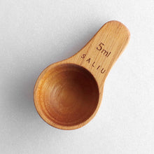 画像をギャラリービューアに読み込む, LOLO 大さじ 小さじ スプーン 木製 計量スプーン 一体型 茶さじ コーヒー メジャー 短い おおさじこさじ 一本 チーク
