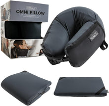 画像をギャラリービューアに読み込む, BANALE. バナーレ ネックピロー 携帯枕 トラベルピロー 枕 アウトドアピロー 首枕 旅行 飛行機 機内 車 低反発 クッション 空気不要 エアー不要 コンパクト (オムニピロー, ダークグレー)
