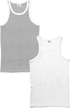 画像をギャラリービューアに読み込む, MILLER ミラー 110C パネルリブ タンクトップ ノースリーブ 綿100 パネルリブ シンプル トップス インナー ストリート系 アメカジ ファッション ( WHITE + WHITE-B ) 2枚セット
