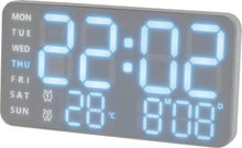 画像をギャラリービューアに読み込む, SLOWER 掛け時計 置き時計 デジタル LED おしゃれ デカ文字 インテリア 日付 気温 曜日 アラーム スヌーズ機能 見やすい 大画面 省エネ 自動消灯 USB 電池対応 目覚まし時計 LED CLOCK Cielo SLW370
