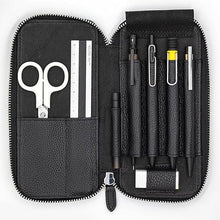 画像をギャラリービューアに読み込む, Luddite レザーラウンドジップペンケース エッセンシャル MAYA LDKM-RPNE-01 BK プレゼント 男性 女性 誕生日 使いやすい レザー イタリアンレザー Buttero
