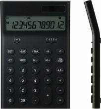 画像をギャラリービューアに読み込む, ±0 プラスマイナスゼロ 電卓 おしゃれ 丸ボタン 12桁 シンプル モノトーン 経理 会計 計算 事務 使いやすい プレゼント ギフト 計算機 ソーラー カリキュレーター ビジネス ショップ 店頭用 税切替え プラスマイナスゼロ ［ ±0 電子計算機 M ZZD-J010 ］
