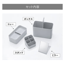 画像をギャラリービューアに読み込む, ライクイット (like-it) メイクボックス 持ち運び ライクイット 鏡付き 軽量 コスメケース スリム コンパクト 化粧品 収納 コスメボックス 小物入れ ふた付き 取っ手 救急箱 裁縫箱 収納ケース ホワイト
