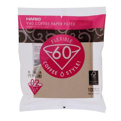 HARIO　V60用ペーパーフィルター02M 100枚　1-4杯用　5セット